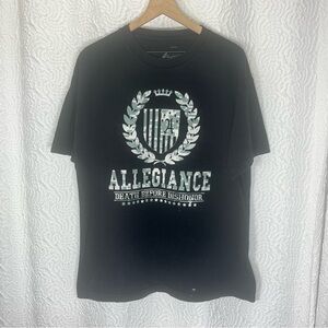 ALLEGIANCE Camo Logo Print Black Shirt Sleeve Tee